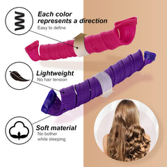 CEKEME heatless spiral rollers and styling hooks ready for quick DIY curls