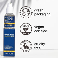 CELDYQUE Niacinamide serum with rose water and green tea extract for soothing hydration