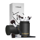 CELIMAIT 12-piece makeup brushes with ultra-soft bristles for smooth, even powder application