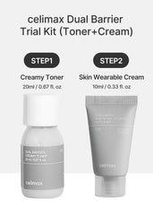 Celimax Dual Barrier Creamy Toner bottle close-up gentle hydration