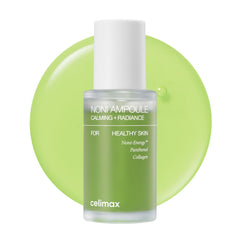 celimax Noni Energy Ampoule bottle shows hydrating glow for daily skin care