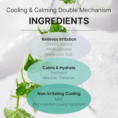 Cell Fusion C Post Alpha Cica Cooling Mask with Centella leaves emphasizes gentle soothing.