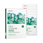 Cell Fusion C Post Alpha Cica Cooling Mask packaging closeup highlights branding and cooling claims.