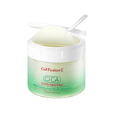 Cell Fusion C Post Alpha CICA cooling toner pad packaging highlights redness relief and soothing calm