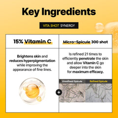 Closeup shows the Cell Fusion C Toning C Vita Shot Ampoule dropper releasing a brightening serum.