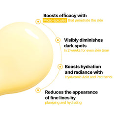 Cell Fusion C Toning C Vita Shot Ampoule label closeup highlights brightening claims.