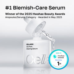 Celladix Sebum Rebalancing Rx 131 Ampoule on the face shows gentle pat-in application.