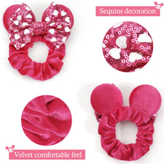 CellElection mermaid purple velvet sequin bow scrunchie adds festive sparkle for celebrations.