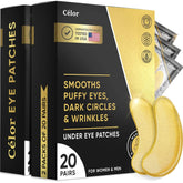 CÉLOR under-eye patches gold collagen closeup highlighting nourishing formula for delicate under-eye skin
