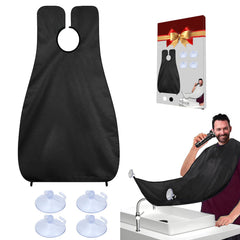 Celuisiva beard bib apron with suction cups for mess-free grooming