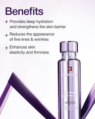 Centellian 24 PDRN serum droplet spreading for deep hydration and vibrant skin feel.
