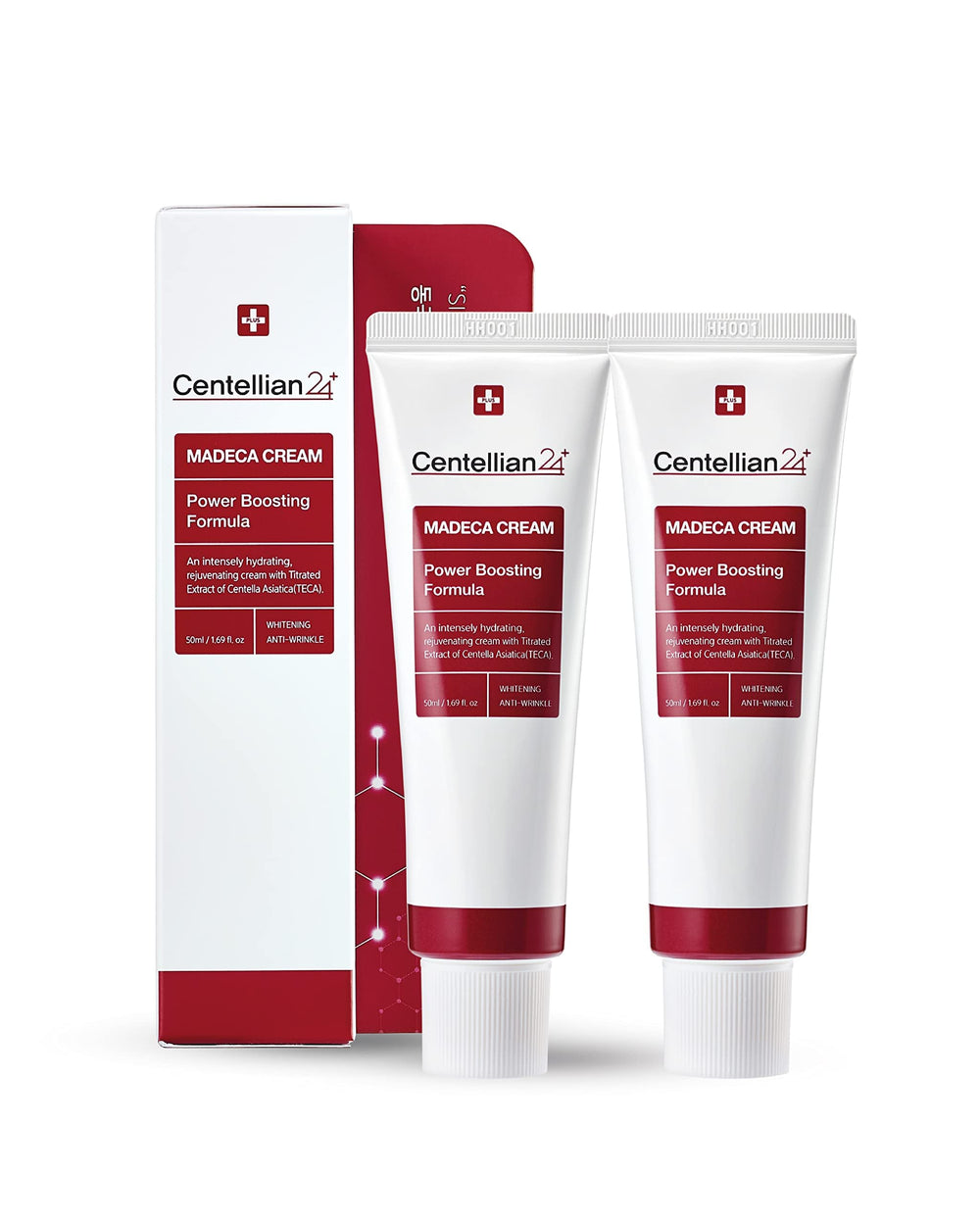 CENTELLIAN 24 Madeca Cream duo pack showing soothing hydration for dry, sensitive skin.