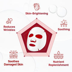 CENTELLIAN 24 Madeca Derma Mask 100% cotton sheets for gentle absorption.
