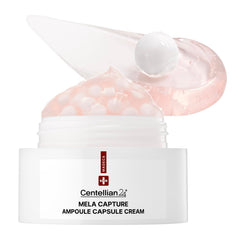 CENTELLIAN 24 Madeca Mela Capture Ampoule Capsule Cream bottle pour supports daily hydration and radiant skin.