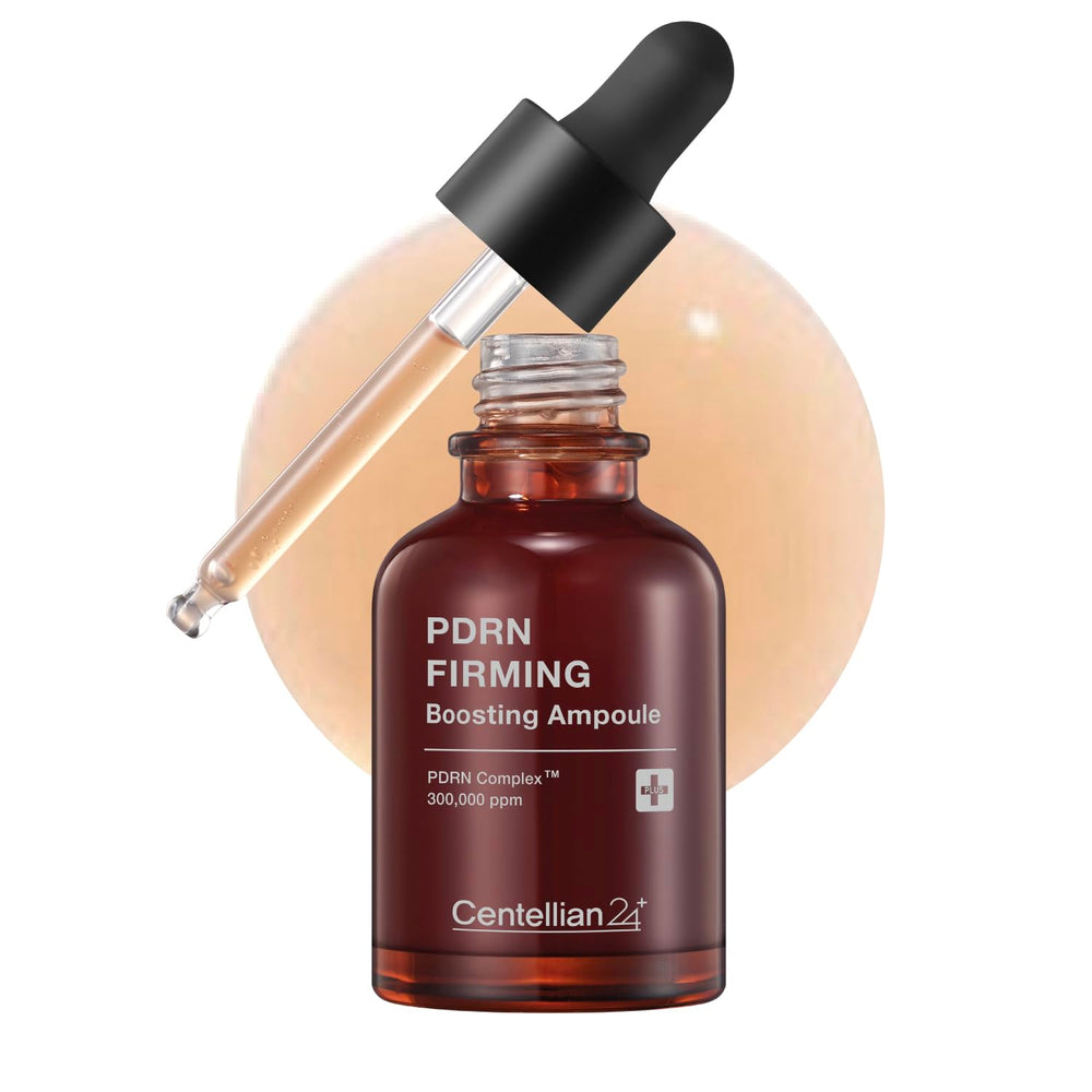 Centellian 24 PDRN ampoule bottle close-up highlighting firmness-supporting formula.