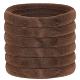 CENTSTAR 60pcs brown no-damage hair ties in 2-inch size, ideal for thick hair.