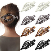 CENTSTAR flat tortoiseshell hair clip with a matte finish for everyday elegance.