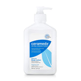 Ceramedx Restoring Body Lotion bottle delivers fragrance-free moisture for sensitive skin daily use
