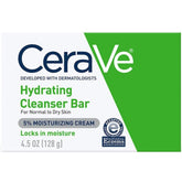 CeraVe Hydrating Cleansing Bar pack of six, close-up bar, gentle on dry skin.