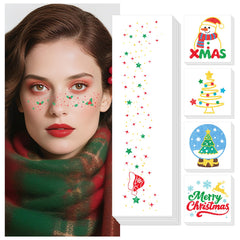 Cerlaza Christmas tattoos Santa design for festive sparkle and party wear