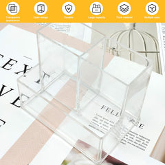 Cerpourt Clear Acrylic Organizer with powder polish bottles neatly displayed for quick access