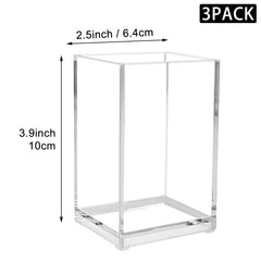 Cerpourt clear pencil holder keeps desk tools within easy reach.
