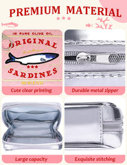Cessfle canvas makeup bag with smooth zipper for everyday use