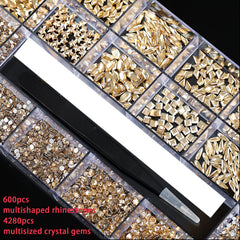 CESUSME storage box rhinestones kit portable organized for on-the-go use