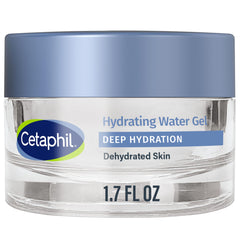 Cetaphil Deep Hydration Water Gel packaging shows fragrance-free formula for sensitive skin and hydration.