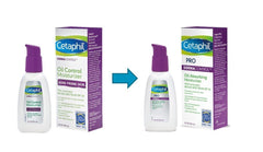 Cetaphil Dermacontrol daytime routine scene emphasizes SPF protection.