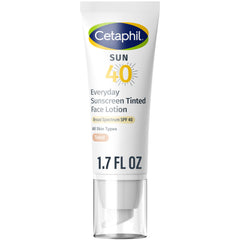 Cetaphil Everyday Sunscreen Tinted Lotion product showcasing its protective formula.