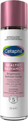 Cetaphil Healthy Radiance Toner bottle close-up for a refreshing brightening step.
