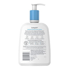Cetaphil Hydrating Foaming Cream Cleanser foam ready to cleanse and hydrate