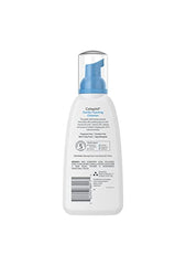 Cetaphil Oil Free Gentle Foaming Cleanser dispensing pump demonstrates easy daily cleansing
