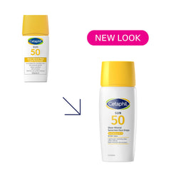 Cetaphil Sheer Mineral texture close-up showing serum-like finish ideal for makeup base.