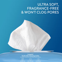 Cetaphil Wipes fragrance-free pack highlighting non-irritating formula for fragrance-sensitive users.