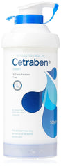 Cetraben Emollient Cream 500g pump bottle for convenient daily moisturization.