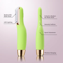 CEVEK Sonic Dermaplane Razor travel-case highlights portable skin care on the go.