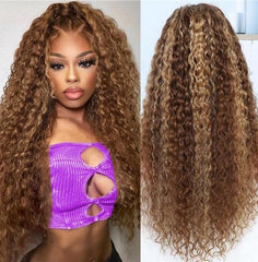 Cfaimity 13x6 ombre lace-front wig showing natural parting and seamless hairline.