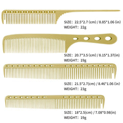 CGBARBER tail comb provides accurate parting and texture placement.