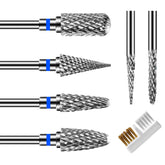 CGBE Nail Drill Bits 6-piece set in case showing professional manicure versatility.