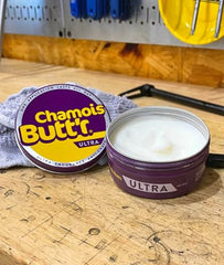 Chamois Butt'r Ultra balm texture close-up shows thick, protective consistency.