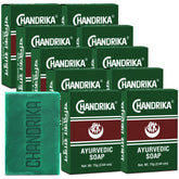 Chandrika bath soap pack-10: classic Ayurvedic cleansing for the whole family.
