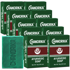 Chandrika bath soap pack-10: classic Ayurvedic cleansing for the whole family.