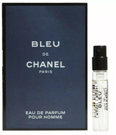 Chanel Bleu De Chanel spray vial 1.5ml, travel-friendly fragrance sampler.