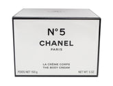 CHANEL N°5 Body Cream packshot shows rich texture for lasting moisture.