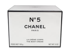 CHANEL N°5 Body Cream packshot shows rich texture for lasting moisture.