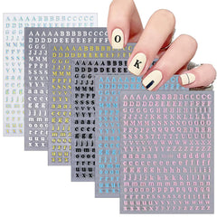 CHANGAR letter nail stickers packaging for quick at-home nail art prep.