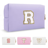 ChaoGreat personalized makeup bag with initial patch for stylish organization.