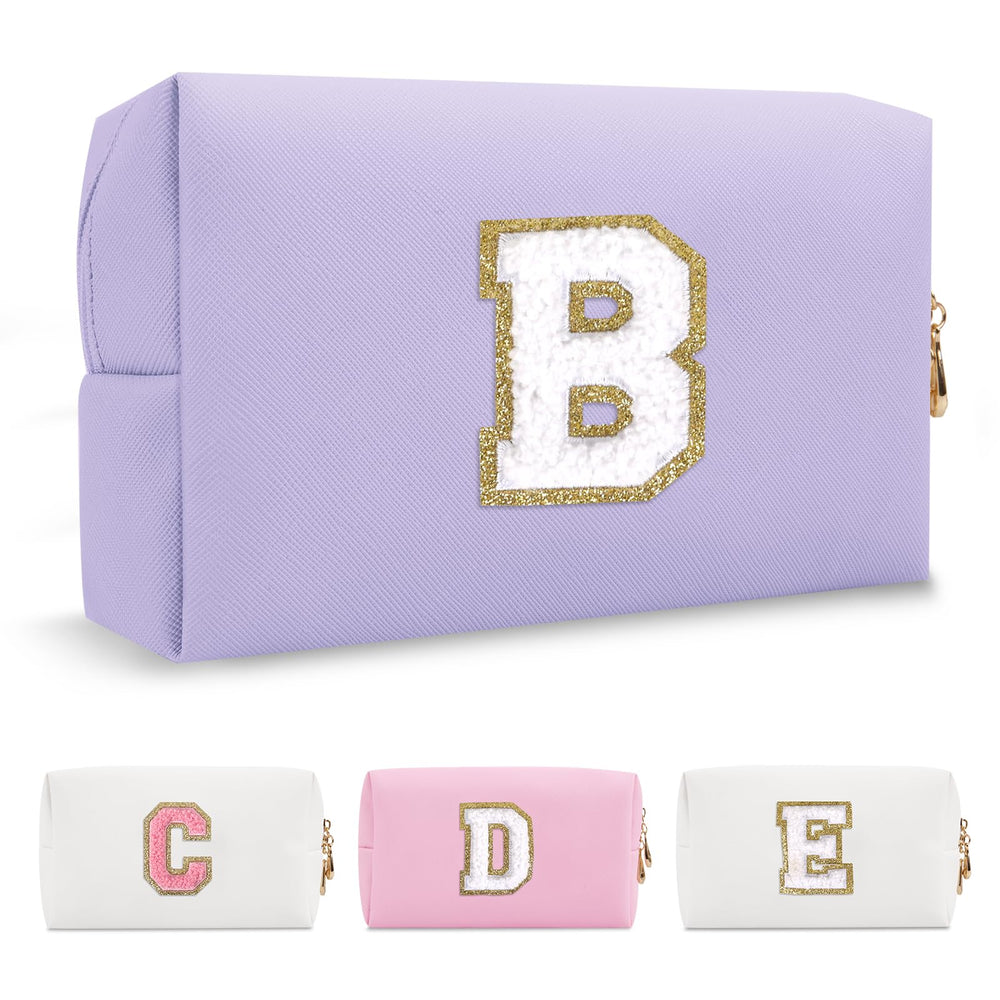 ChaoGreat personalized makeup bag front patch with initials for gifting.